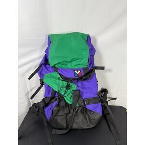 Vintage Millet Mountaineering Backpack 80s/90s Purple Green Black Alpine Hiking